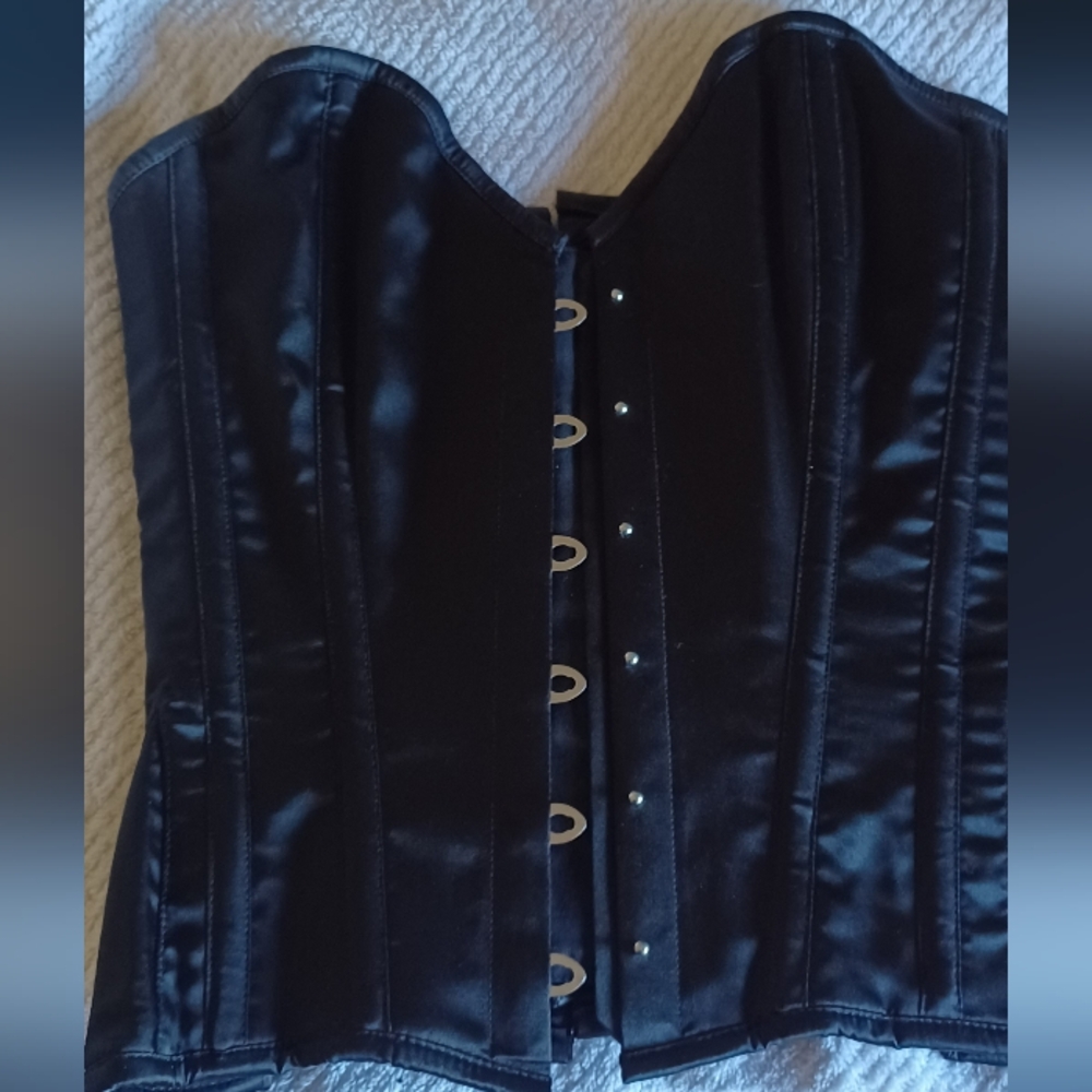 Black Silk Corset